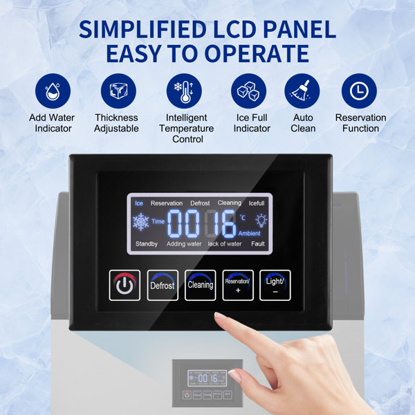 Velivi 250 Lb. Daily Production Cube Clear Ice Freestanding Commercial